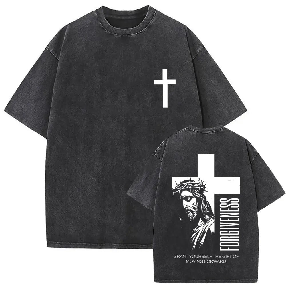Jesus Is King Washed Tee — CROZYX Dark Division