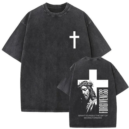Jesus Is King Washed Tee — CROZYX Dark Division