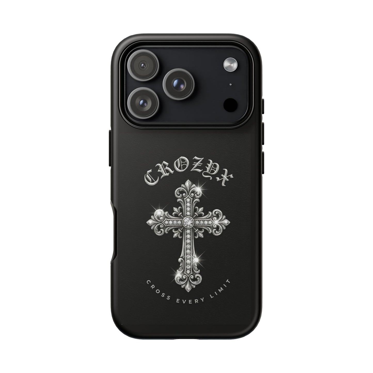 Cross Every Limit Gothic Cross Phone Case — Protective Black Christian iPhone Cover