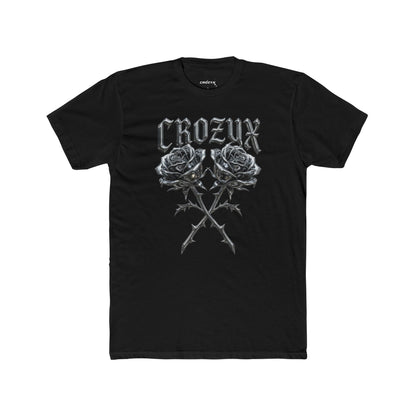 Crew Tee — 'Crozyx' Gothic Roses Graphic T-Shirt