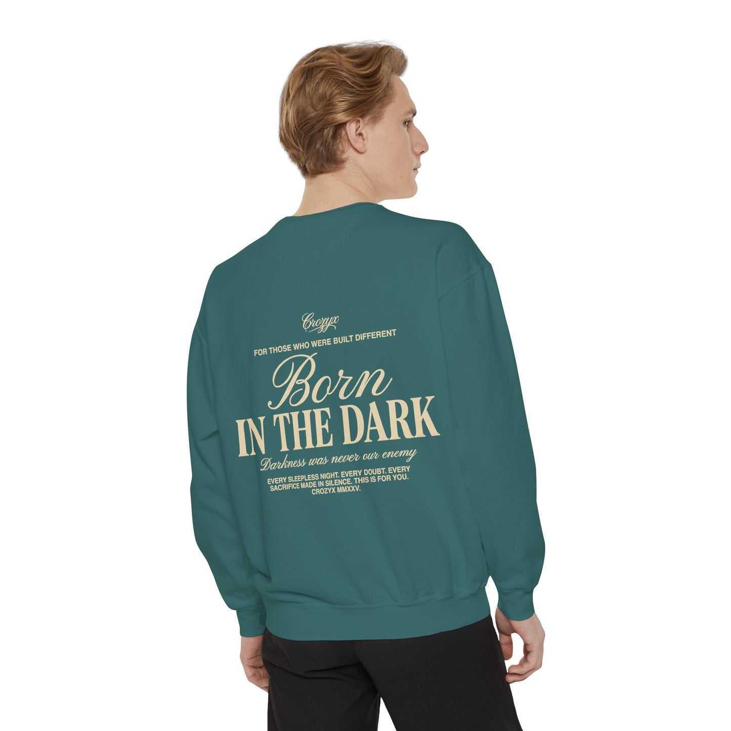 Born In The Dark Crewneck — CROZYX Dark Division