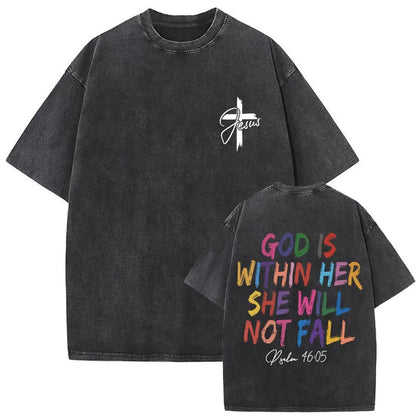 Jesus Is King Washed Tee — CROZYX Dark Division