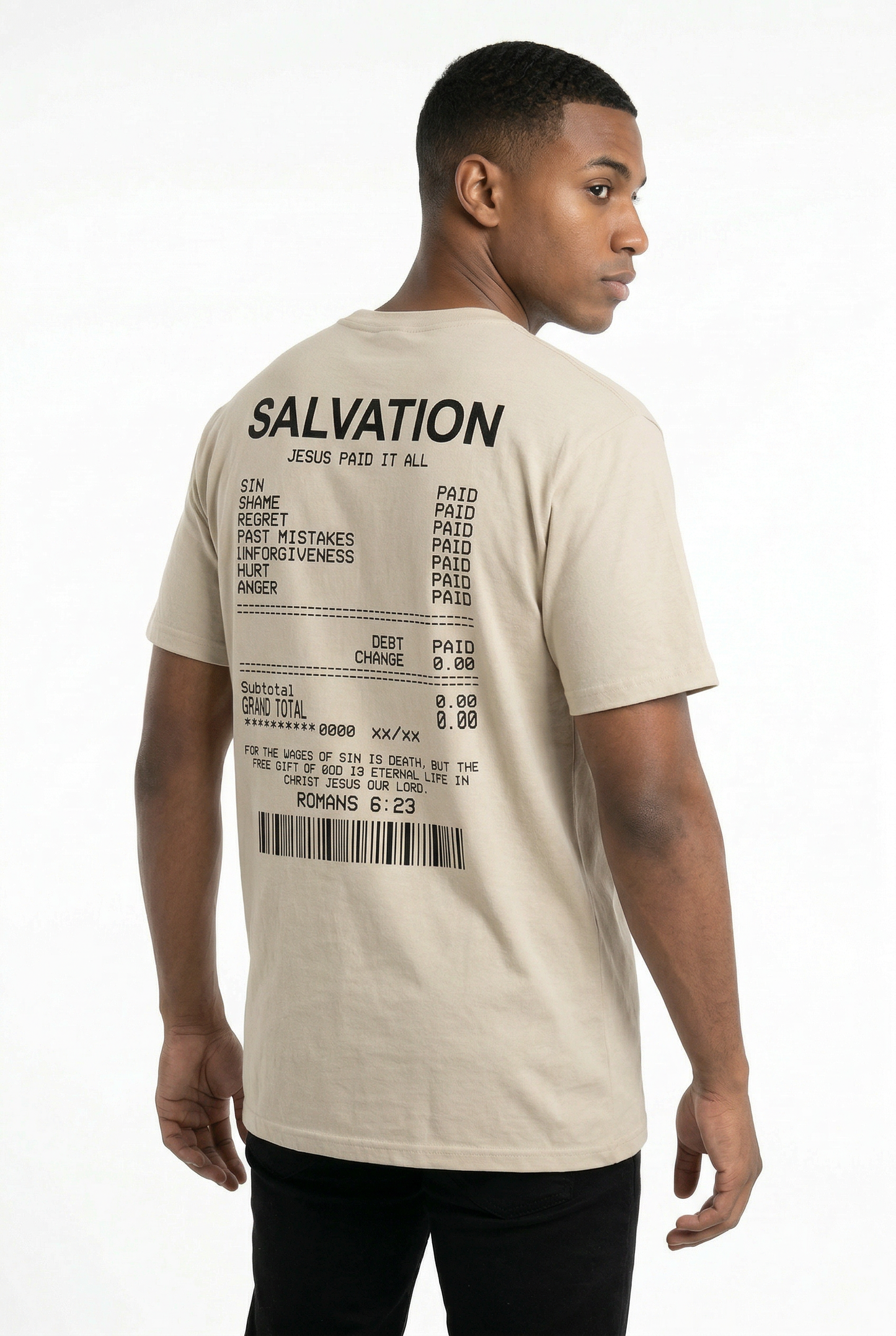 Women Salvation Back Print Bible Verse T-Shirts Oversized
