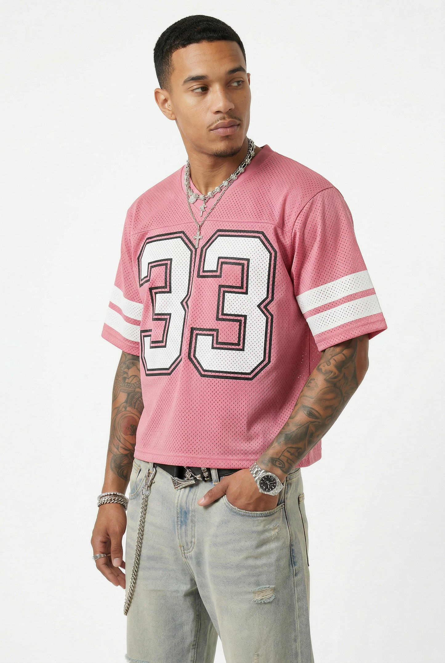 No. 33 Mesh Jersey Tee — CROZYX Dark Division