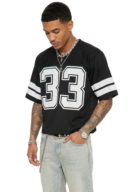 No. 33 Mesh Jersey Tee — CROZYX Dark Division