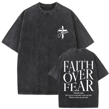 Jesus Is King Washed Tee — CROZYX Dark Division