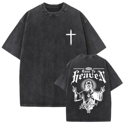 Jesus Is King Washed Tee — CROZYX Dark Division
