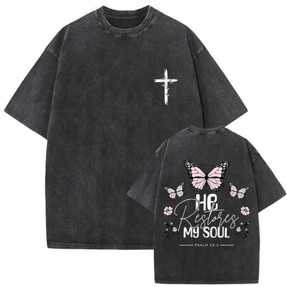 Jesus Is King Washed Tee — CROZYX Dark Division