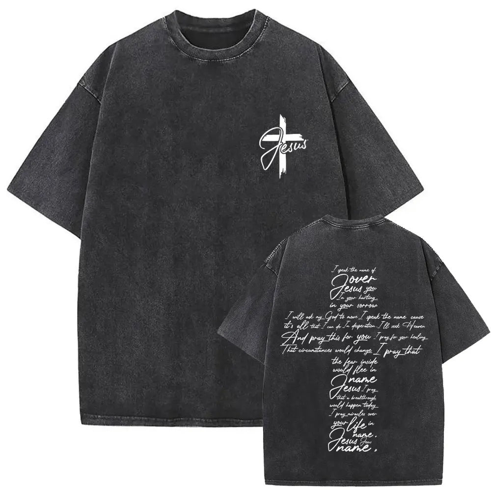 Jesus Is King Washed Tee — CROZYX Dark Division