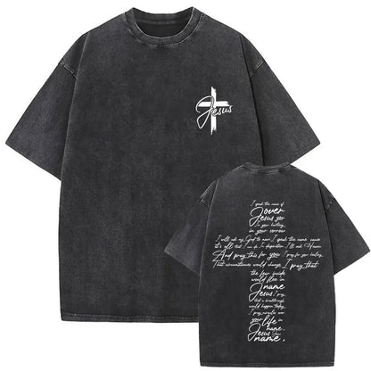 Jesus Is King Washed Tee — CROZYX Dark Division
